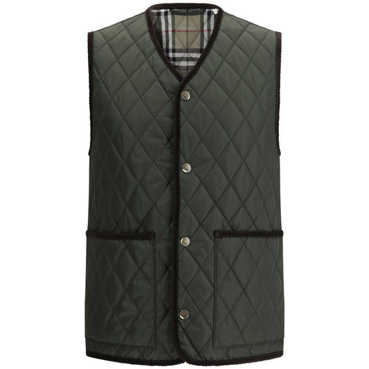 Burberry diamond-quilted sleeveless jacket Topwear