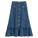 Valentino Denim Midi Skirt BDD18L94C558-P25