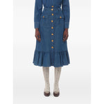 Valentino Denim Midi Skirt BDD18L94C558-P25