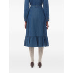 Valentino Denim Midi Skirt BDD18L94C558-P25