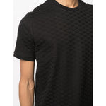 Emporio Armani Mercerised-jersey T-shirt with all-over jacquard eagle 8N1TL71JHWZ0999-P25