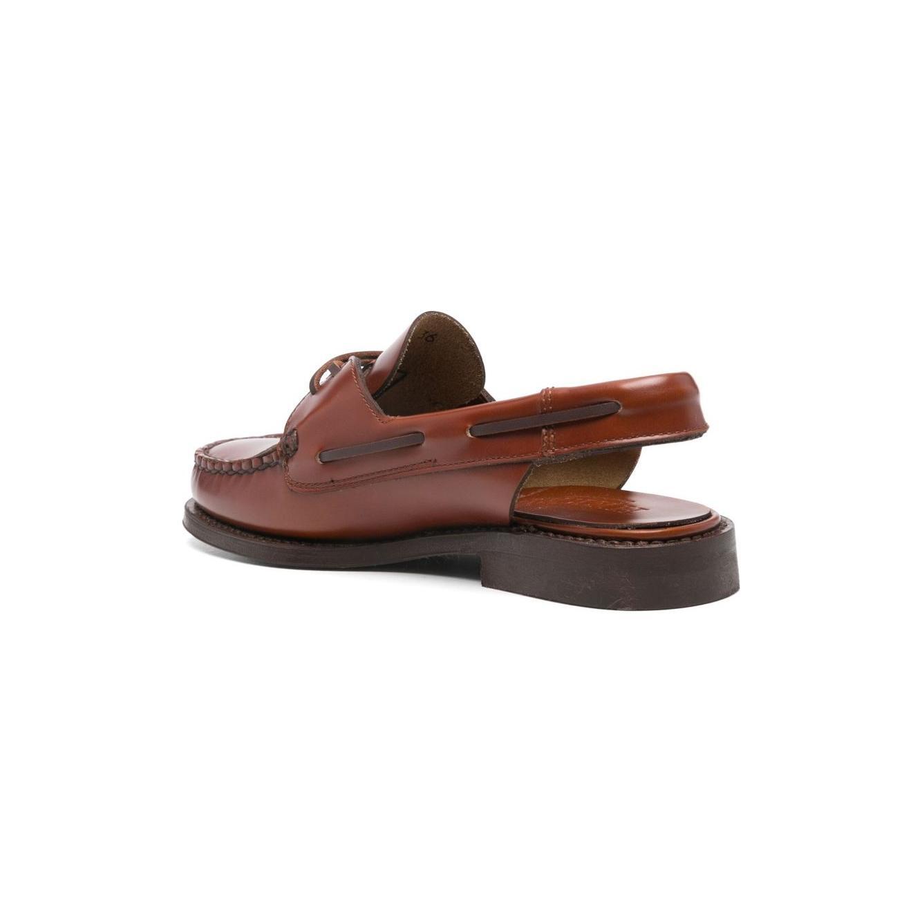HEREU Flat shoes Leather Brown SASLWFS25TAN-P25