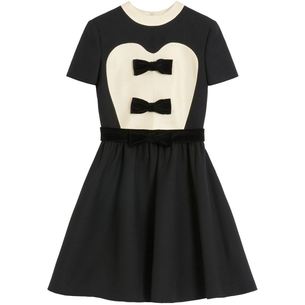 Valentino crepe couture short dress with bows BVADH51CFAUY-P25