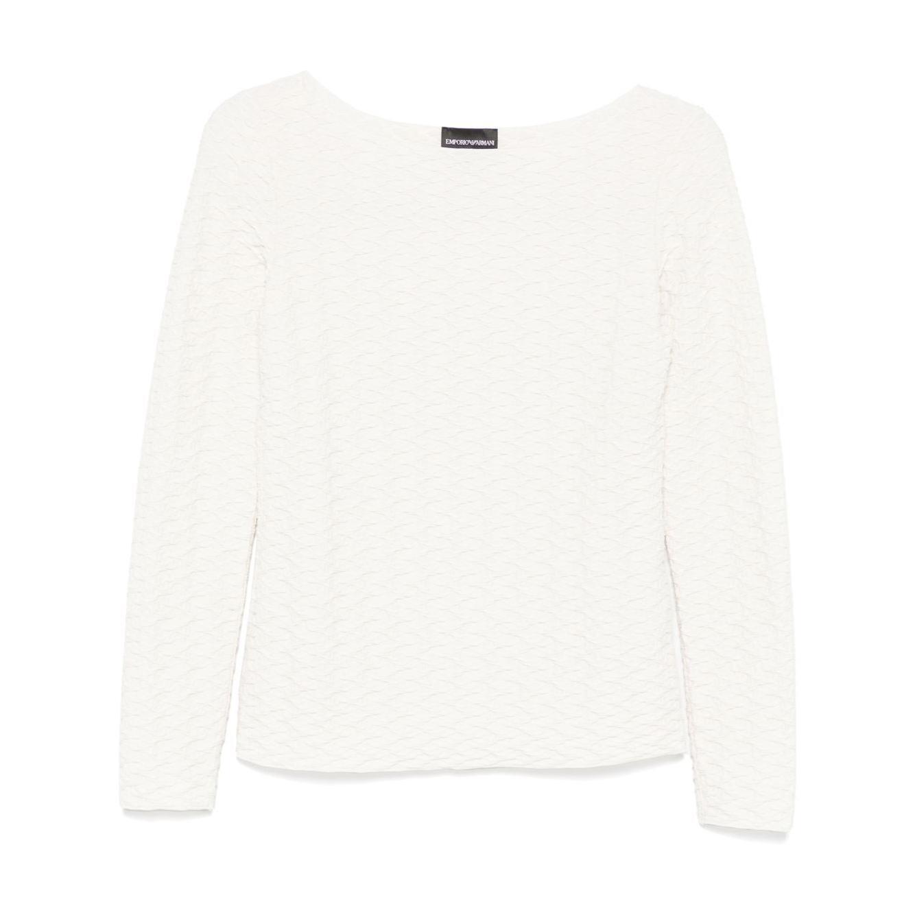 Emporio Armani Jacquard boat-neck top EW001400AF12416U0006-P25
