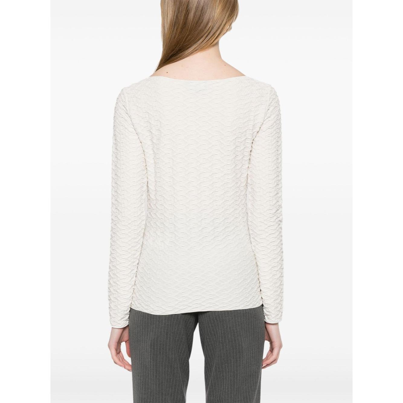 Emporio Armani Jacquard boat-neck top EW001400AF12416U0006-P25
