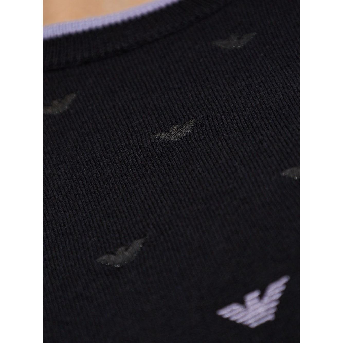 Emporio Armani Jumper with all-over micro eagle embroidery EW000939AF15106MC001-P25