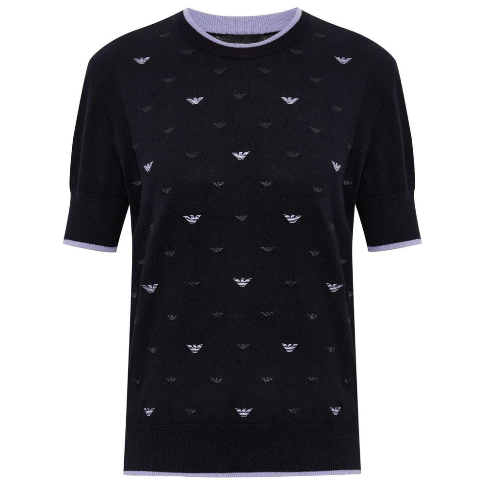 Emporio Armani Jumper with all-over micro eagle embroidery EW000939AF15106MC001-P25