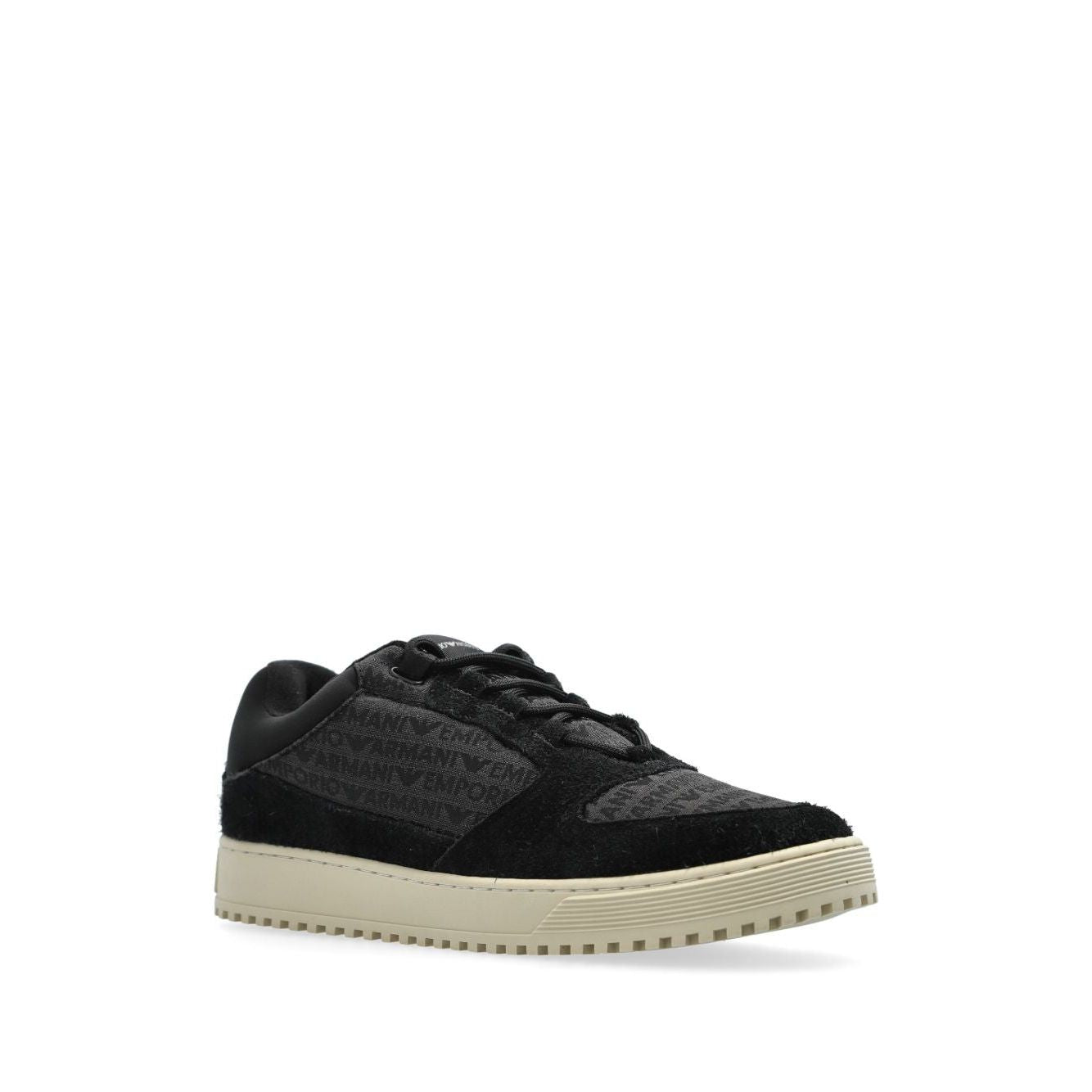 Emporio Armani Sneakers in jacquard fabric with logo lettering and suede X4X636XR329Q781-P25