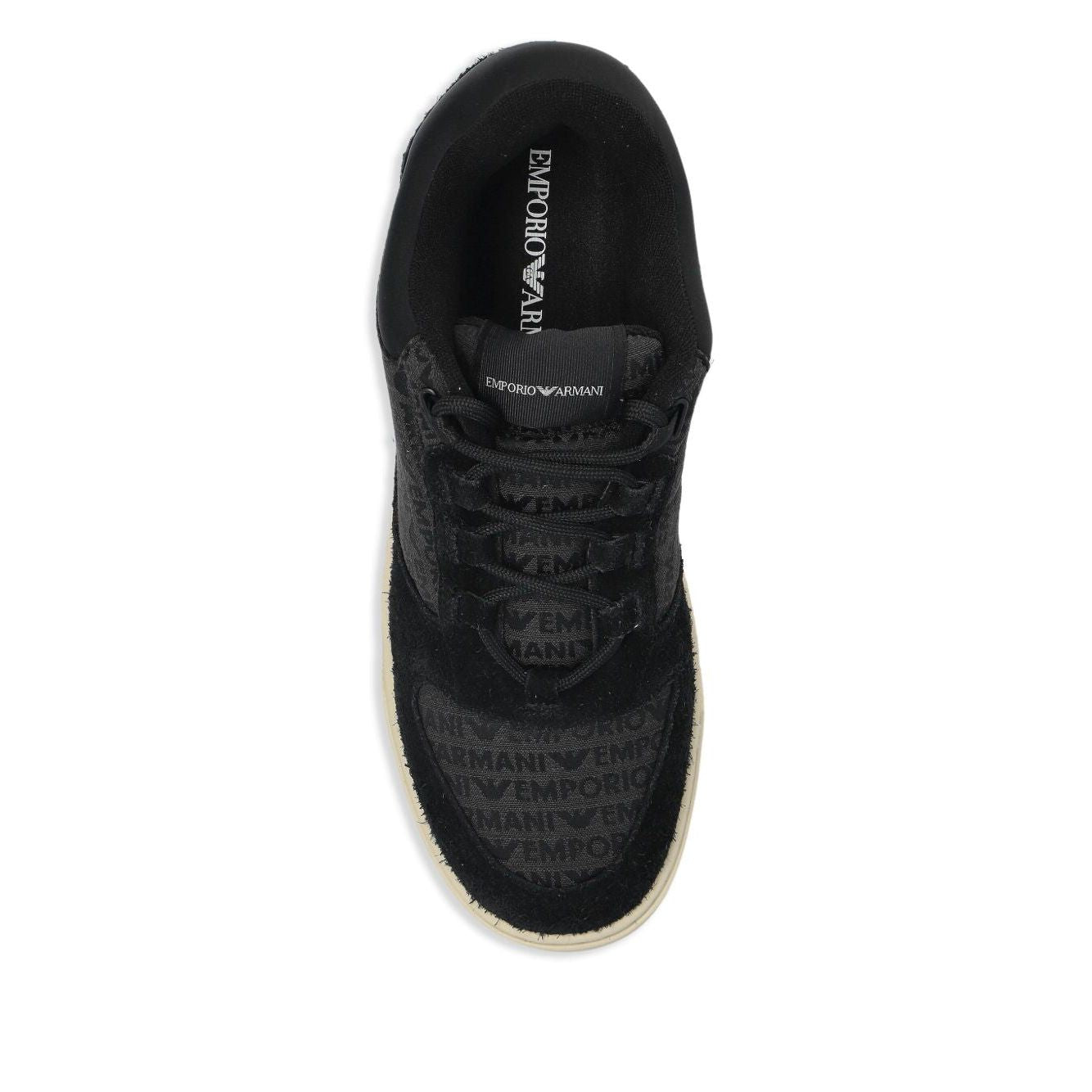 Emporio Armani Sneakers in jacquard fabric with logo lettering and suede X4X636XR329Q781-P25