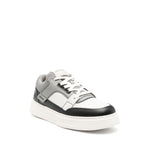 Emporio Armani Leather and mesh sneakers with contrasting details X4X688XR333U566-P25