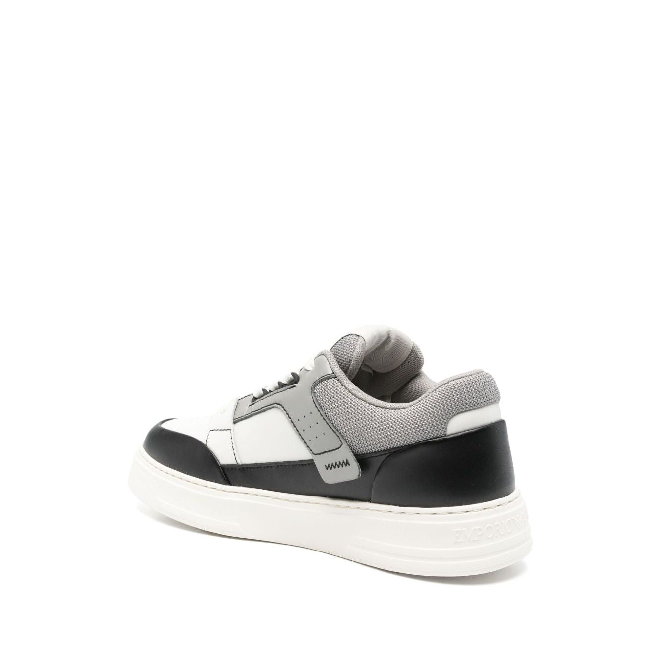 Emporio Armani Leather and mesh sneakers with contrasting details X4X688XR333U566-P25