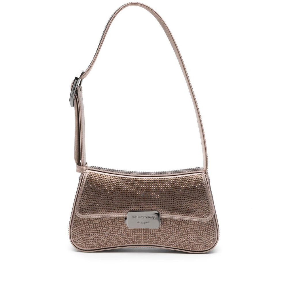 Emporio Armani Satin shoulder bag with rhinestones EW001014AF15442U6165-P25