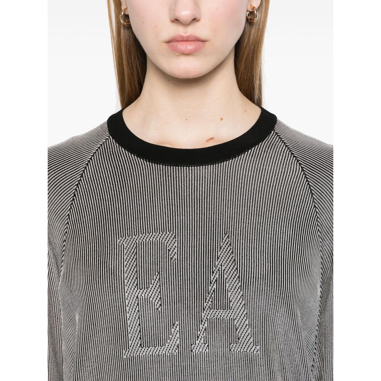 Emporio Armani Two-tone fisherman’s rib jumper with EA logo EW000954AF15111M8051-P25