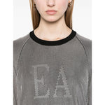 Emporio Armani Two-tone fisherman’s rib jumper with EA logo EW000954AF15111M8051-P25