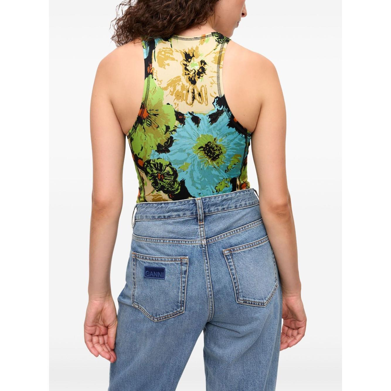 Ganni floral-print Bodysuit T4134999-P25