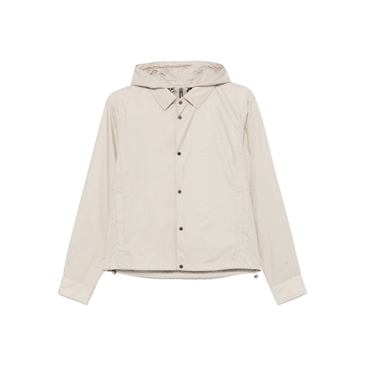 Emporio Armani Blouson with internal nylon bib jacquard all-over lettering Jackets