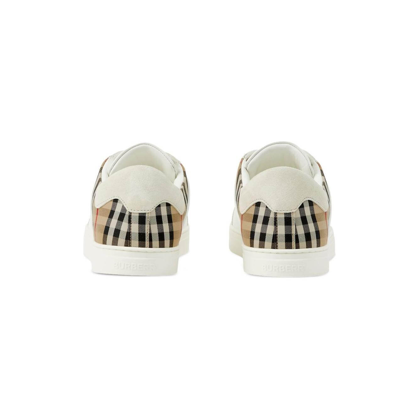 Burberry Leather, suede and check sneakers 8069089A9022-AI25