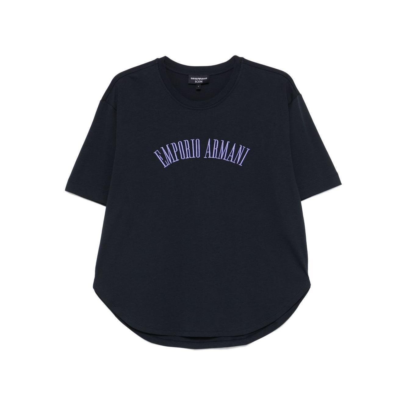 Emporio Armani logo embroidered T-shirt EW001132AF13318UB115-P25