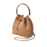 Jimmy Choo Toffee Suede Bag With Pearl Closure BONBONIASTOFFEE/LIGHTGOLD-AI25