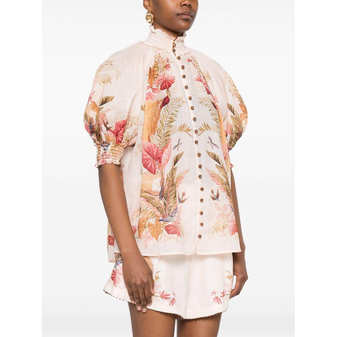 Zimmermann Shirts Beige 4556TSS253CRMPLMFLO-AI25