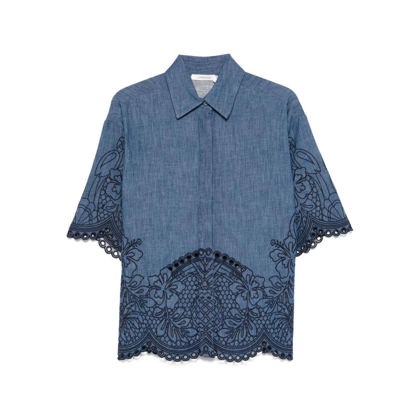 Zimmermann Shirts Blue 2066TSS254RWBLU-AI25