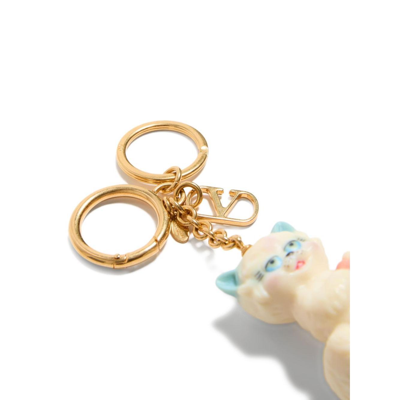 Valentino Garavani Le Chat De La Maison Nylon Keychain Bag Charm YP0AR1VQY190-AI25