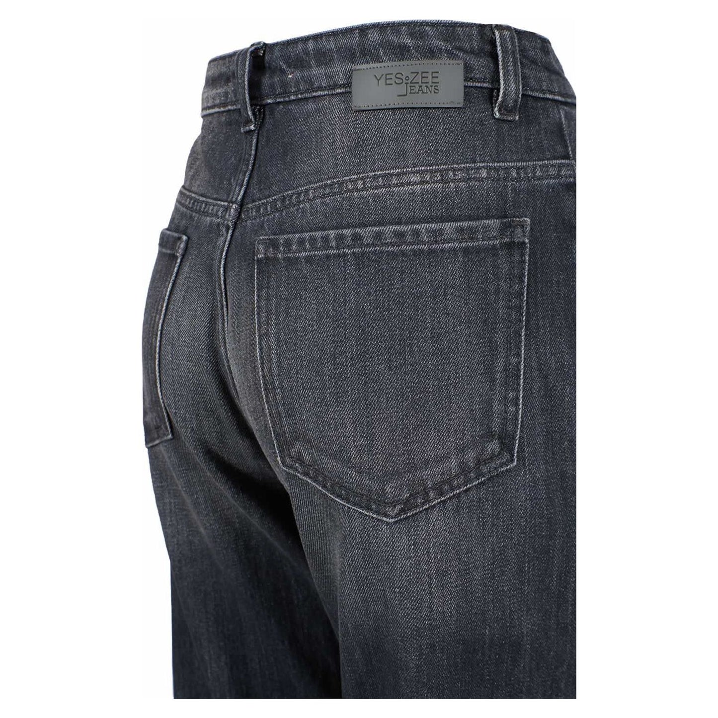 Yes Zee Black Cotton Women's High-Waisted Jeans YE-7778-W25