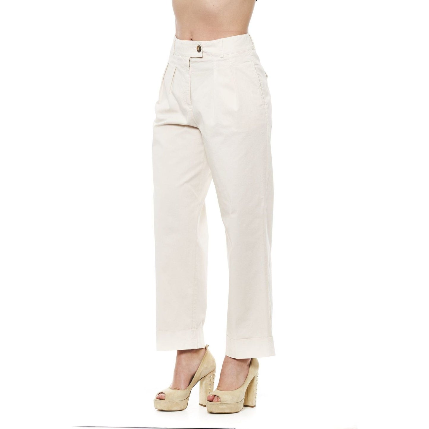 Peserico Beige Wide Palazzo Pants M04890T402477_040Beige-78634-FBB-69