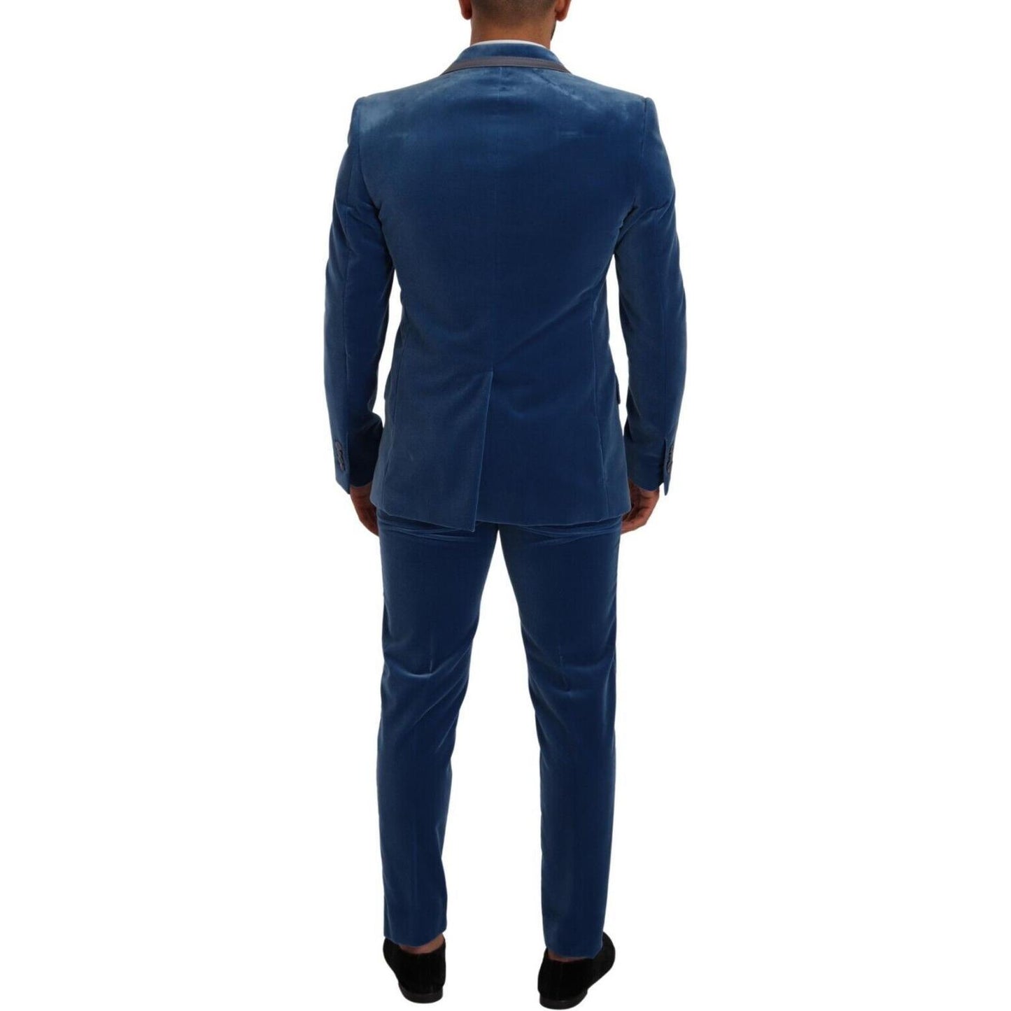Dolce & Gabbana Blue SICILIA Velvet Slim Fit 2 Piece Suit KOS1929 - 48