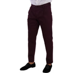Dolce & Gabbana Purple Cotton Tapered Chinos Dress Pants PAN72764 - 48