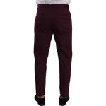 Dolce & Gabbana Purple Cotton Tapered Chinos Dress Pants PAN72764 - 48