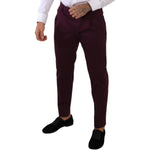 Dolce & Gabbana Purple Cotton Tapered Chinos Dress Pants PAN72764 - 48