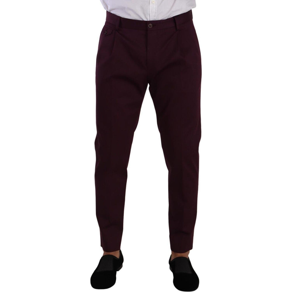 Dolce & Gabbana Purple Cotton Tapered Chinos Dress Pants PAN72764 - 48