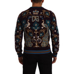 Dolce & Gabbana Bordeaux Cashmere DG Crown Embroidered Sweater TSH7493- 44