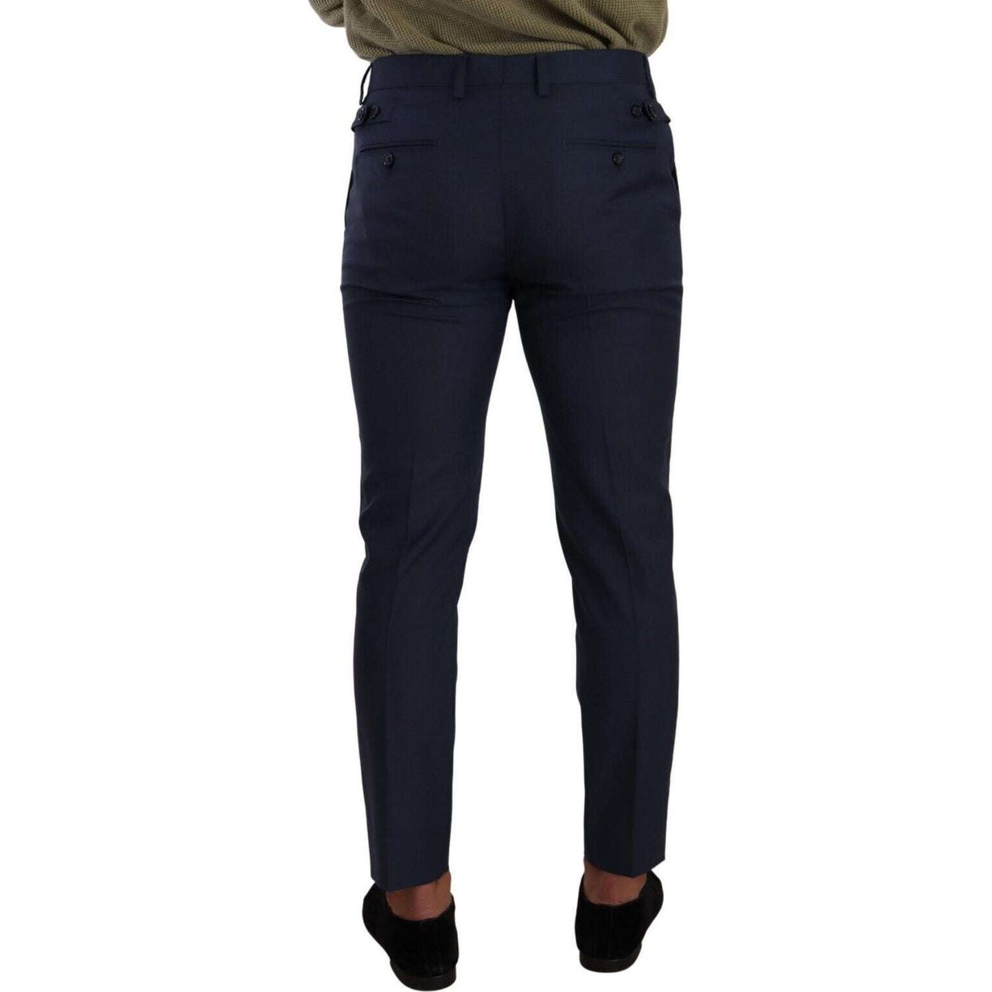 Dolce & Gabbana Dark Blue Wool Skinny Formal Dress Pants PAN72899 - 48