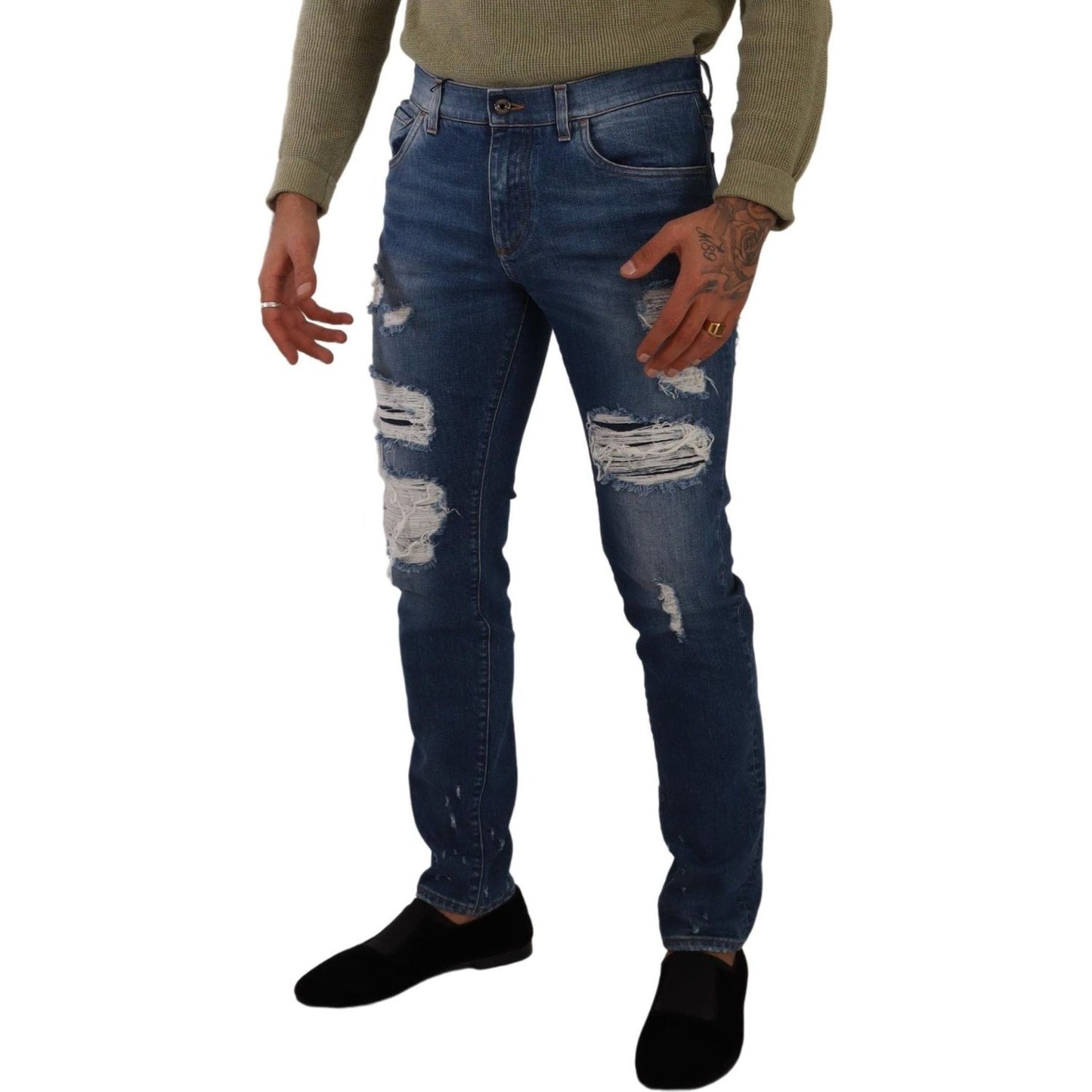 Dolce & Gabbana Blue Wash Cotton Stretch Slim Fit Denim Jeans PAN72882 -48