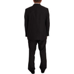 Domenico Tagliente Gray Polyester Single Breasted Formal Suit KOS1967 - 55
