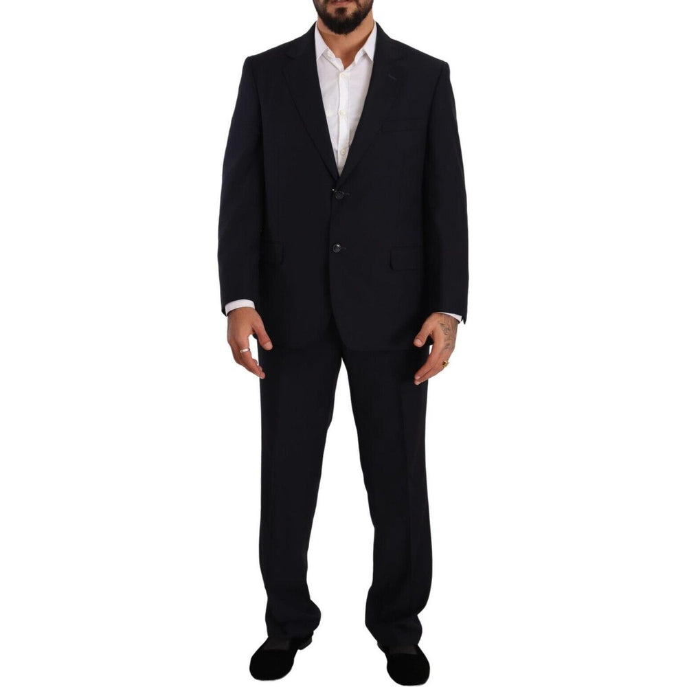 Domenico Tagliente Blue Polyester Single Breasted Formal Suit KOS1950 - 51