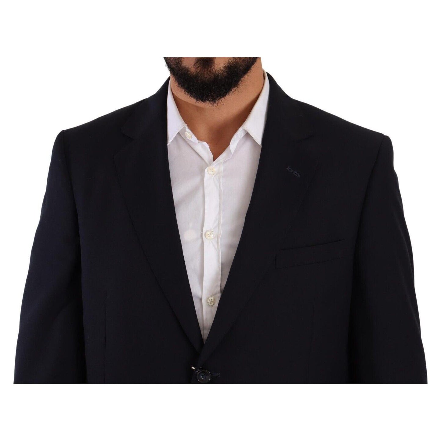 Domenico Tagliente Blue Polyester Single Breasted Formal Suit KOS1950 - 51