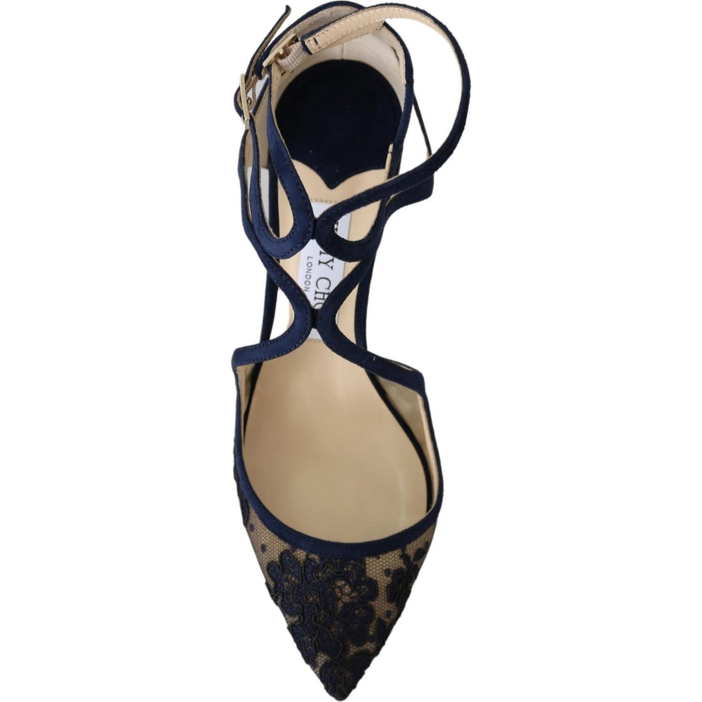 Jimmy Choo Navy Lancer Leather Pumps Elegance Unleashed 192954420550