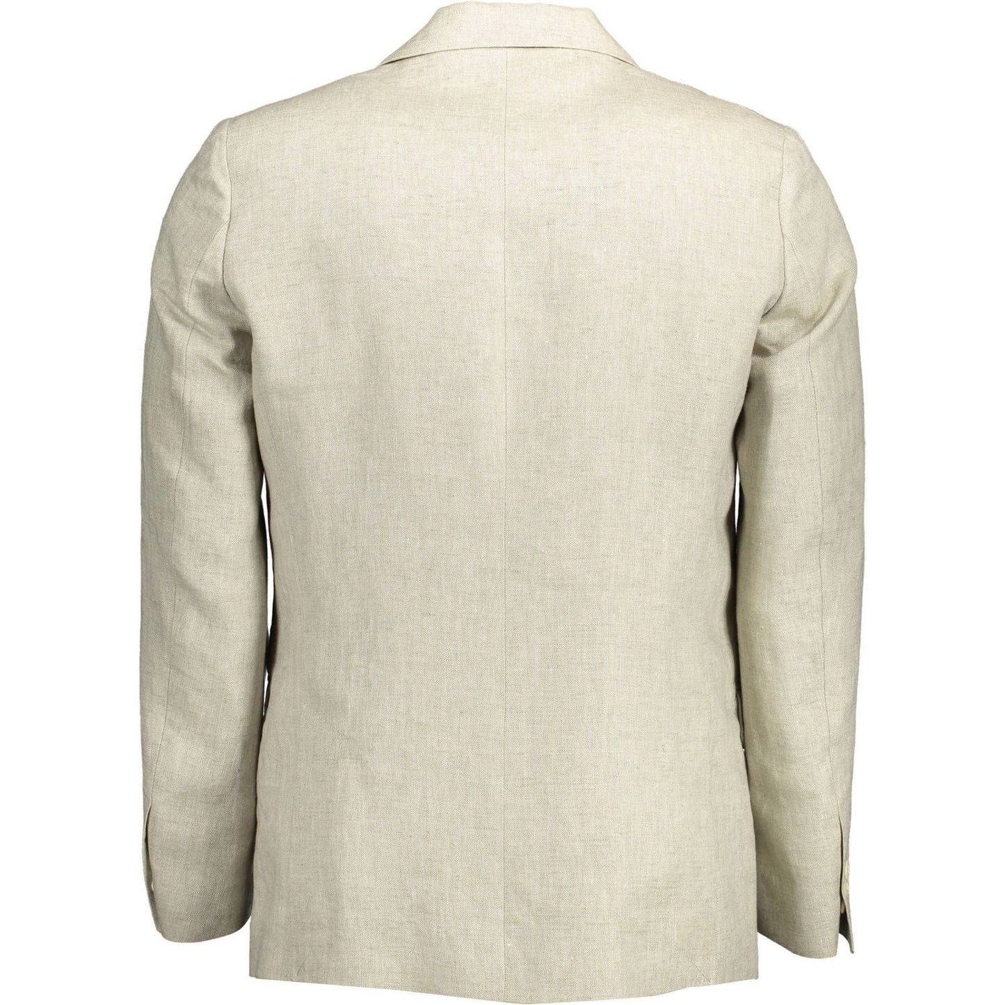 Gant Beige Linen Classic Jacket with Logo Detailing GA2016167-IT52-XL-FBB-81