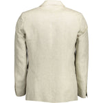 Gant Beige Linen Classic Jacket with Logo Detailing GA2016167-IT52-XL-FBB-81