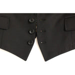 Dolce & Gabbana Black Silk Scarf Back Blazer Jacket MOM11571-1