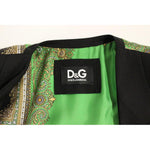 Dolce & Gabbana Black Silk Scarf Back Blazer Jacket MOM11571-1