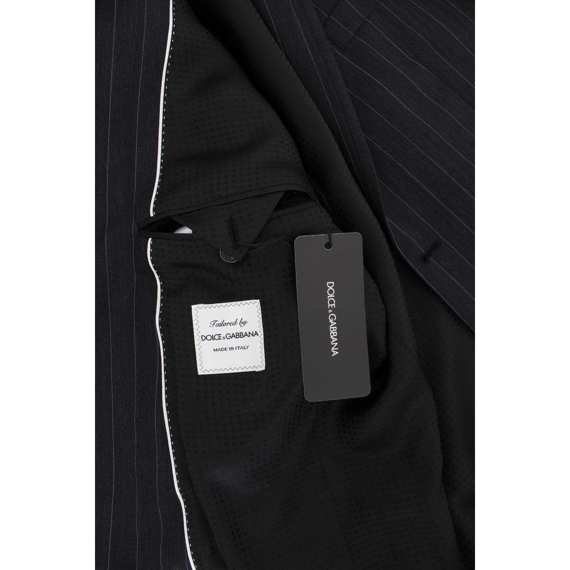 Dolce & Gabbana Gray Striped Slim Fit Wool Blazer GTT10078-1