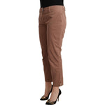 Costume National Brown Cotton Tapered Cropped Pants PAN70733 - 38