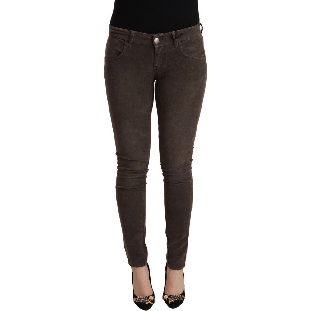 Acht Brown Cotton Slim Fit Denim Low Waist Jeans PAN71197 - 40
