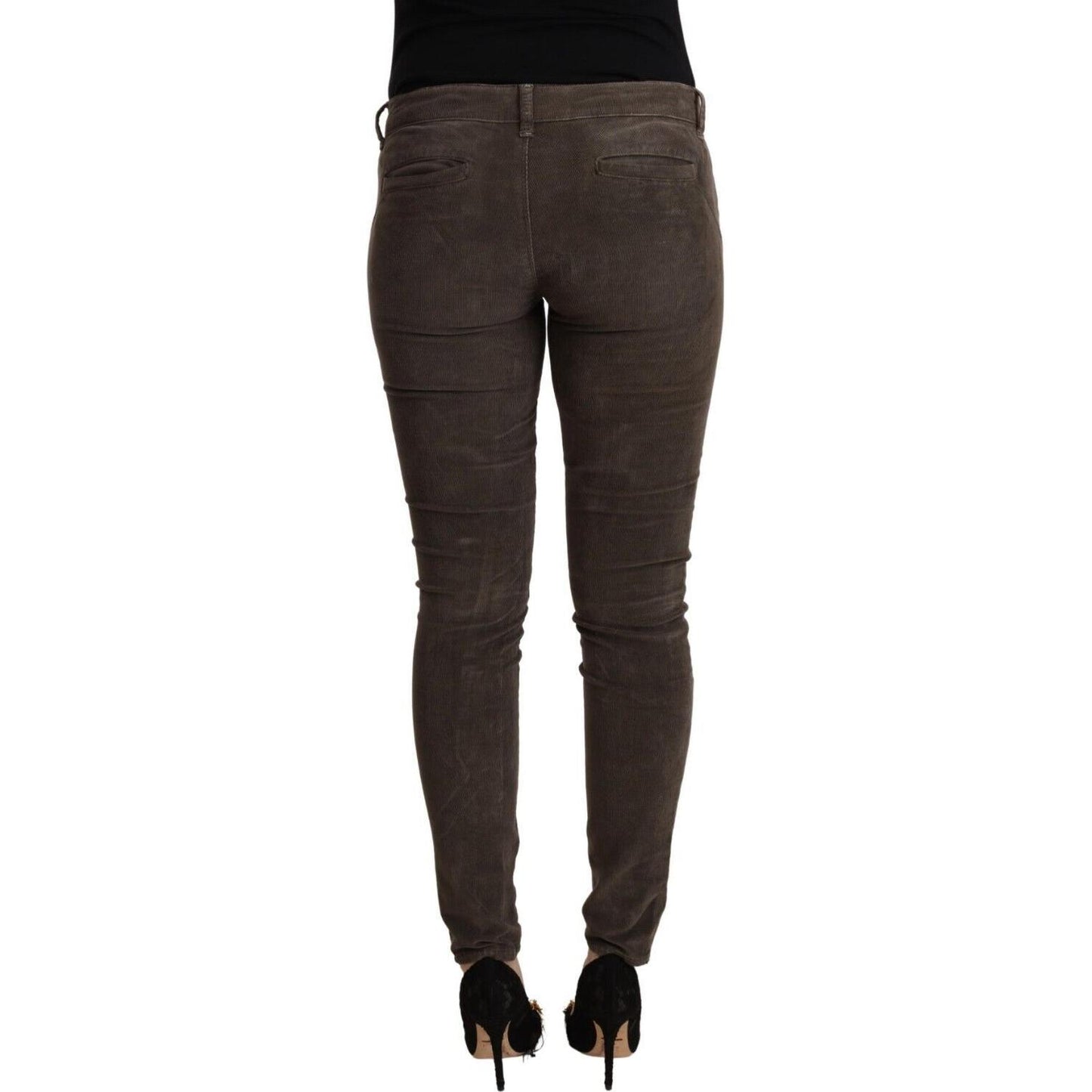 Acht Brown Cotton Slim Fit Denim Low Waist Jeans PAN71197 - 40