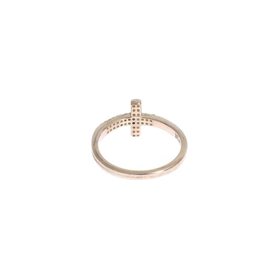 Nialaya Silver CZ Cross 925 Ring SMY11065#-7