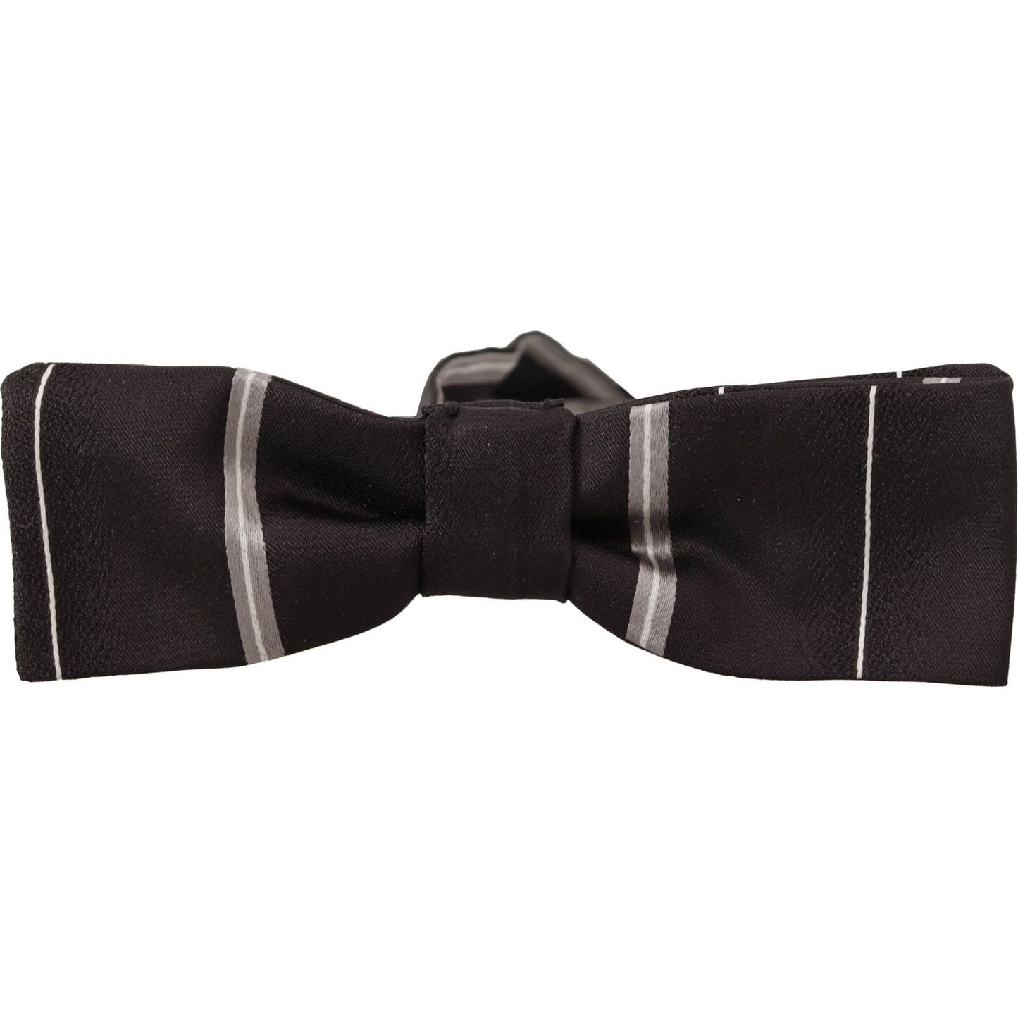 Dolce & Gabbana Black Grey Lining 100% Silk Neck Papillon Tie FT3610